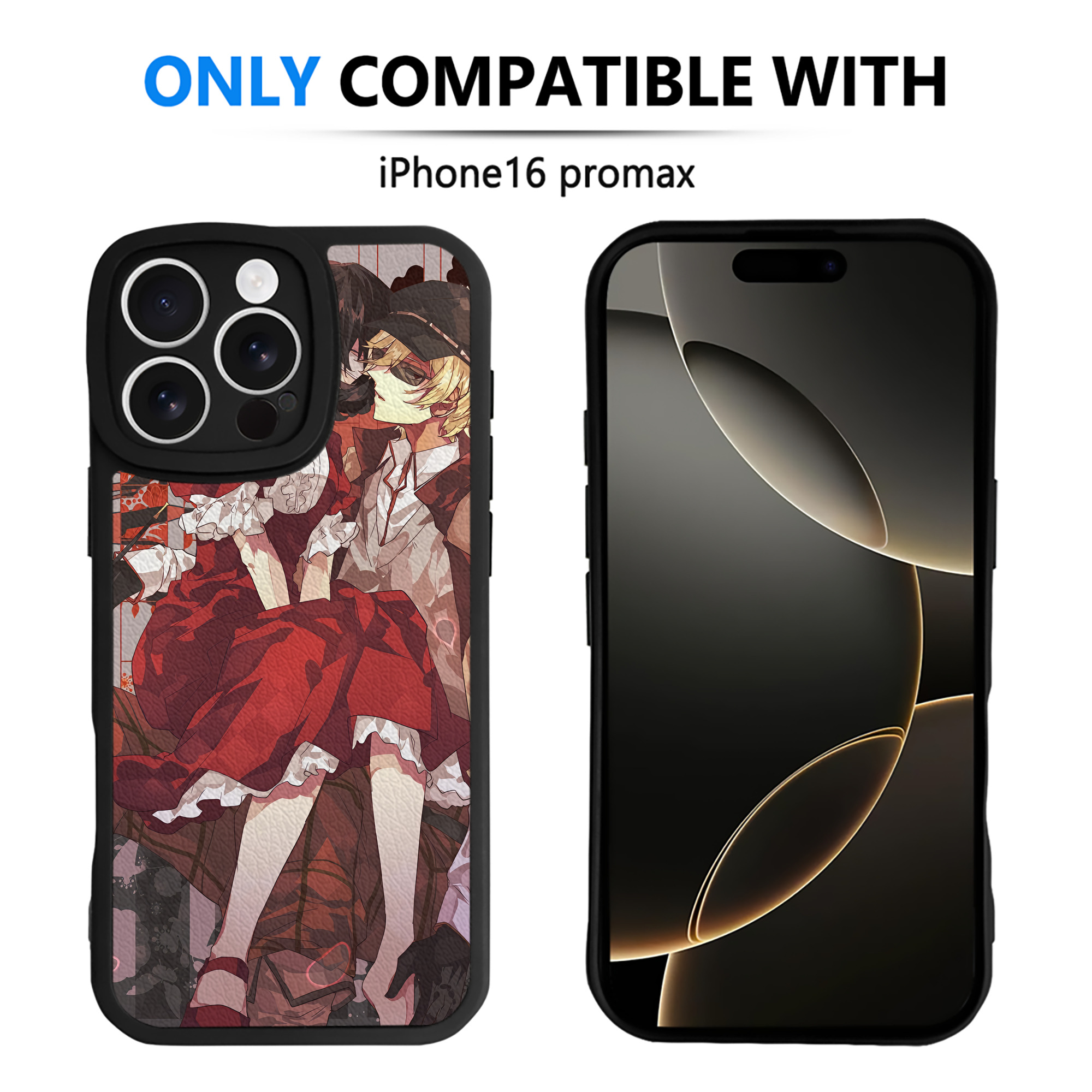 （画像用） 文豪ストレイドッグス Bungo Stray Dogs 【iPhone 16シリーズ対応】シリコンスマホケース（レザー調） 材質：シリコン
